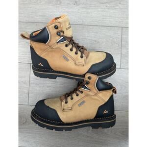 Ridgecut Toughwear Mens Brown Leather 6” Steel Toe Work Boots Size 10 M